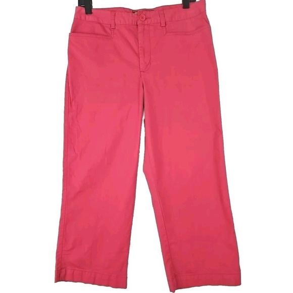 Havana Jacks Cafe ~Woman Size 10~ Coral Pink Straight Rayon High Rise Crop Pants - Picture 1 of 9
